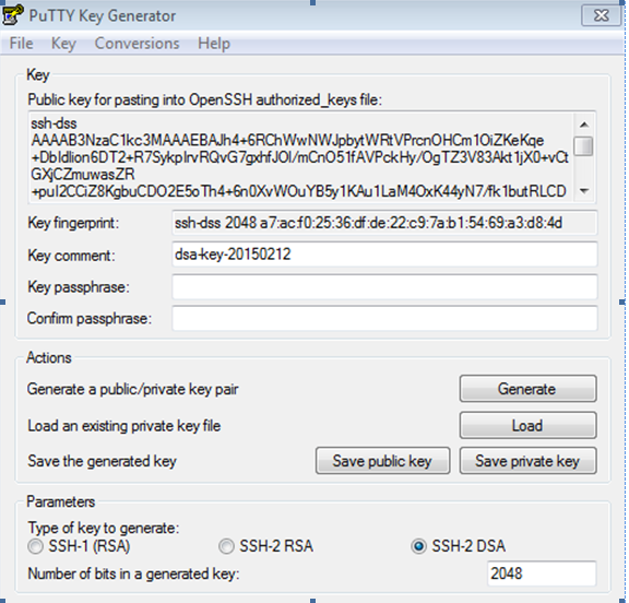 PuttyKeyGenerator